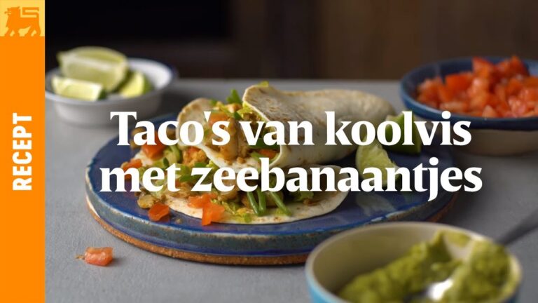Taco’s van koolvis met zeebanaantjes