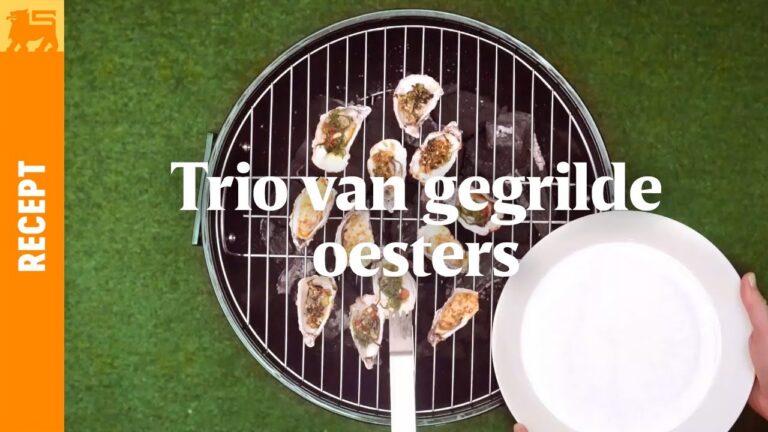 Trio van gegrilde oesters