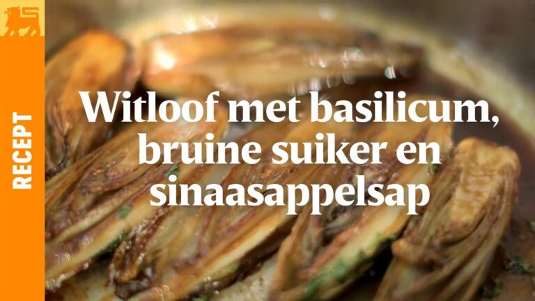 Witloof met basilicum, bruine suiker en sinaasappelsap
